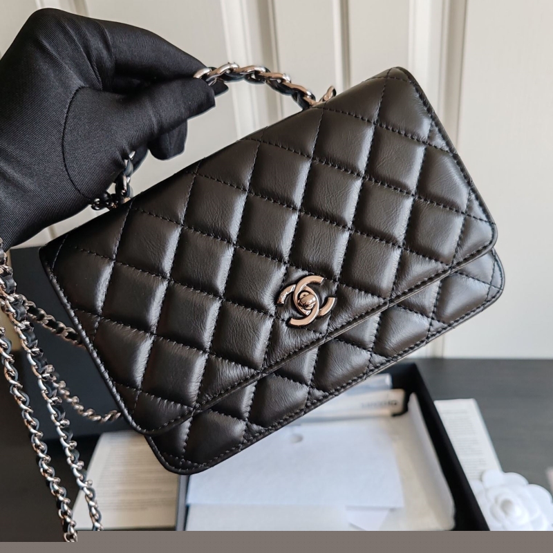 Ch*el top handle bags